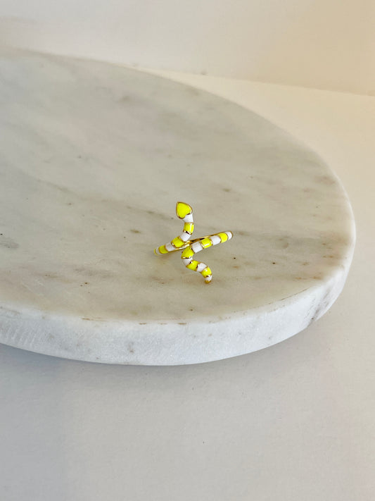 Neon snake ring