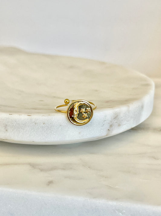 Moon adjustable ring