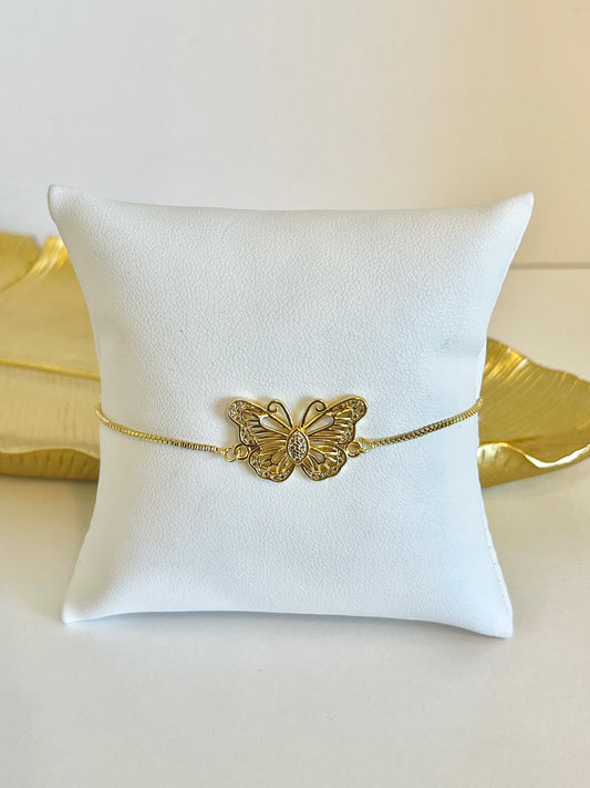Butterfly adjustable bracelet
