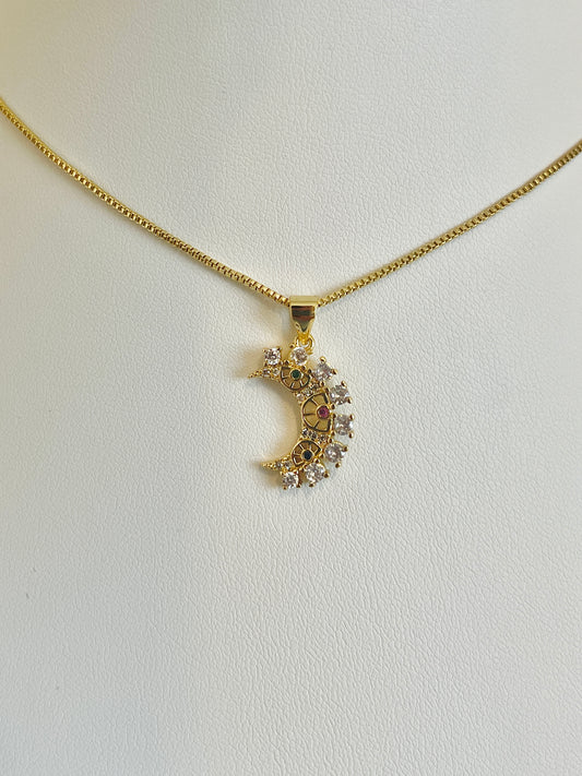 Crystal moon necklace