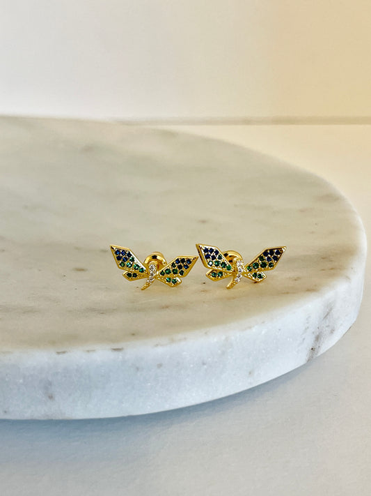 Dragonfly stud earrings