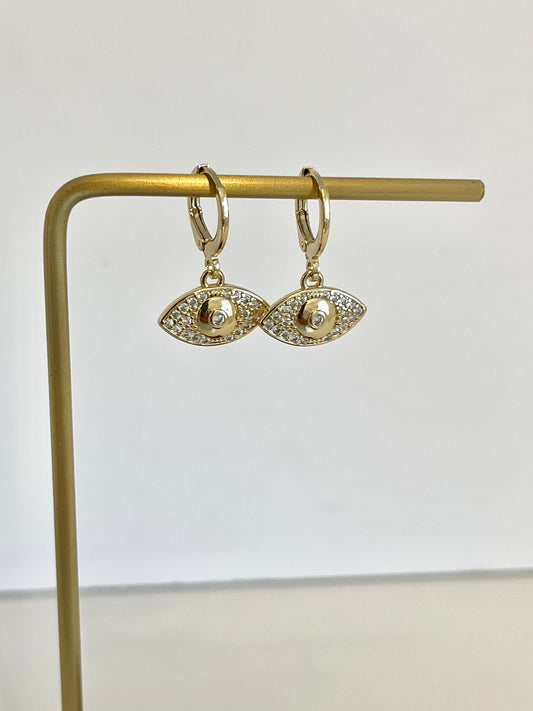 Evil eye earrings