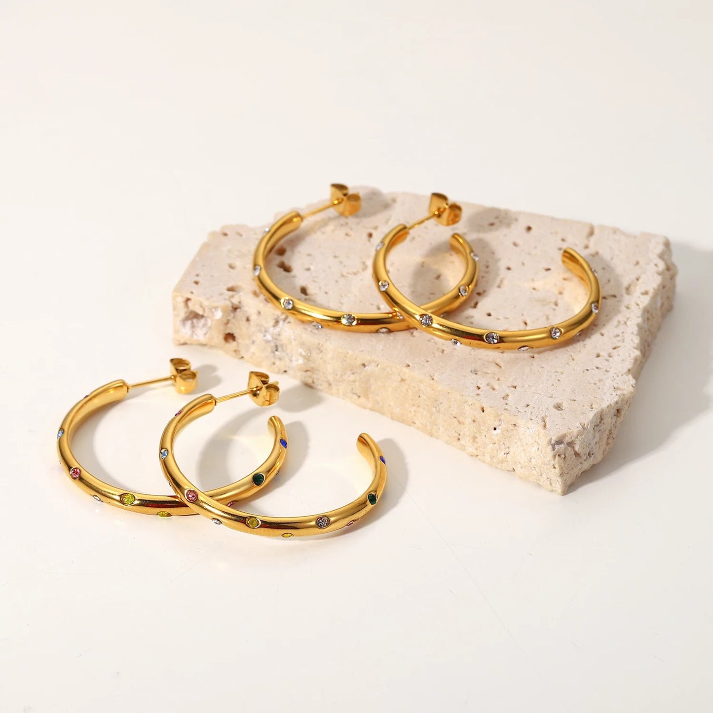 Large hoop earrings