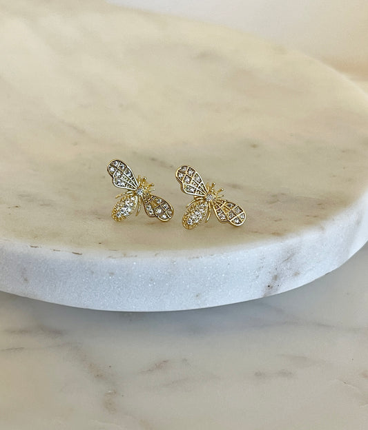Bee stud earrings