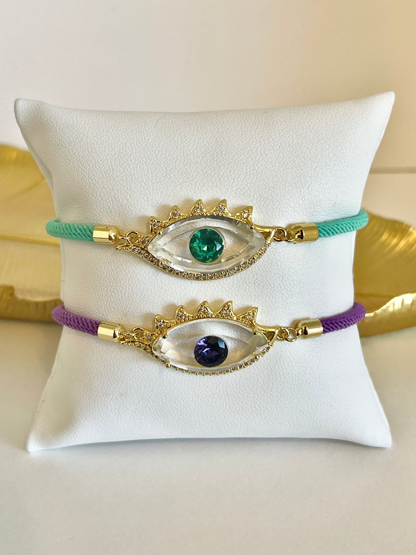 Crystal evil eye bracelet