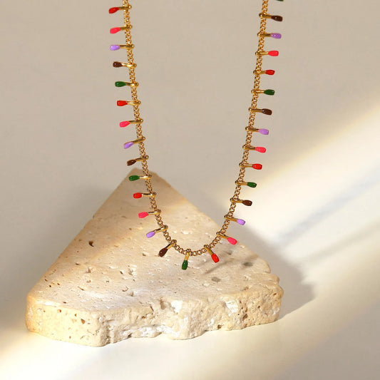 Multicolor chocker necklace