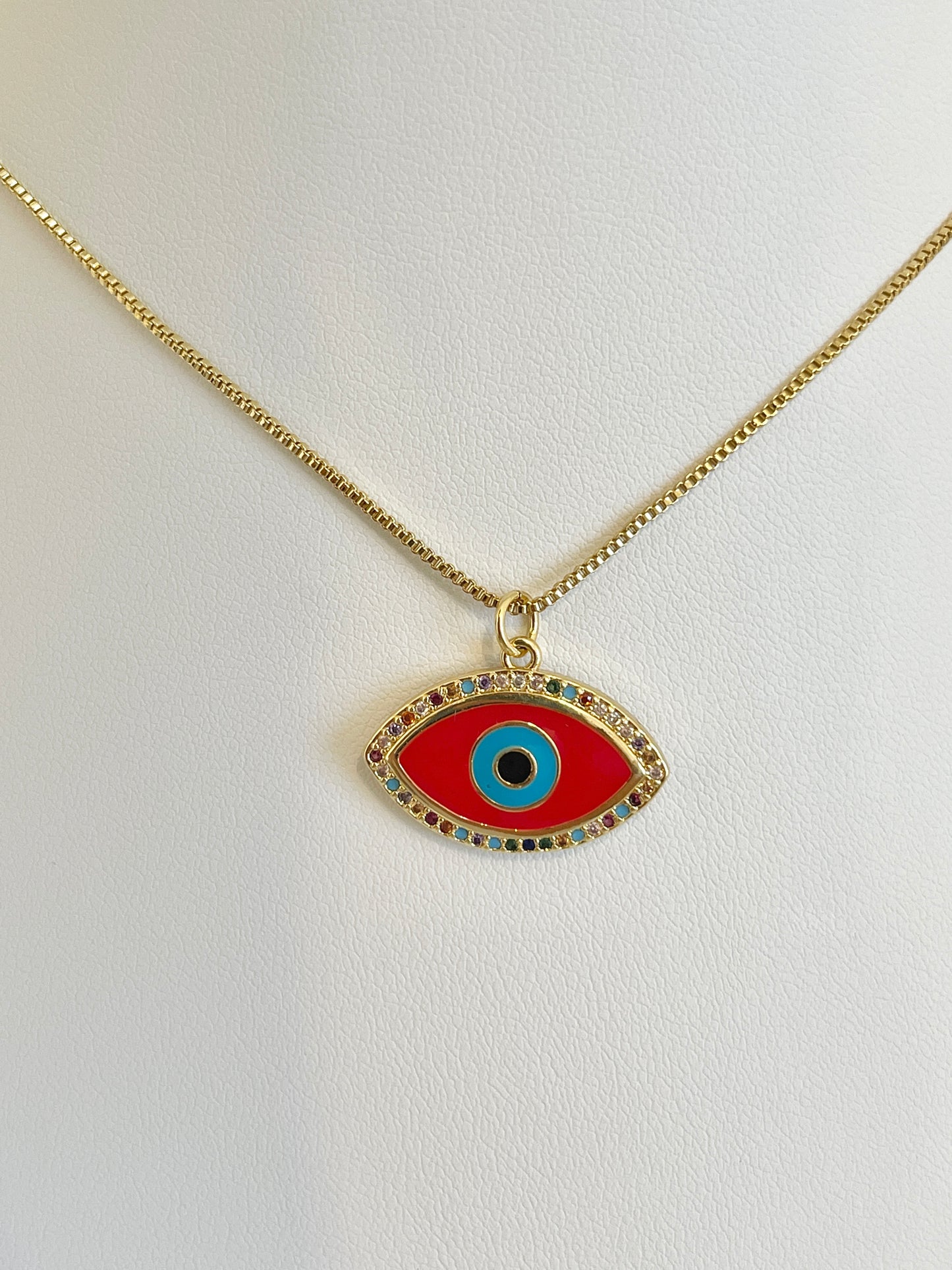 Red evil eye necklace