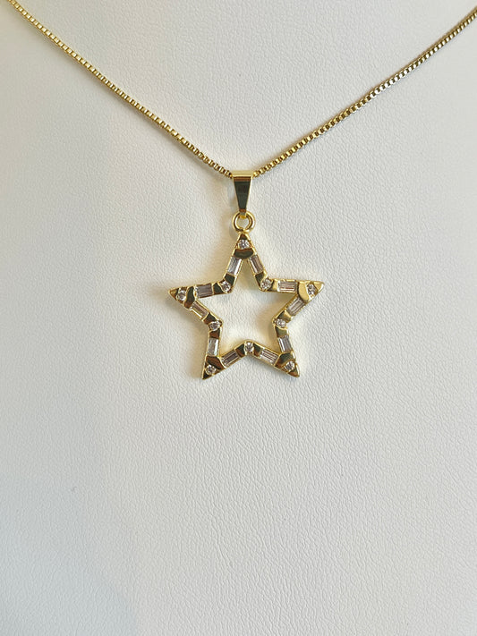 Crystal star necklace