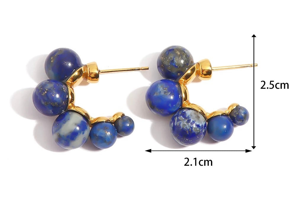 Elegant stud earrings / Natural stones