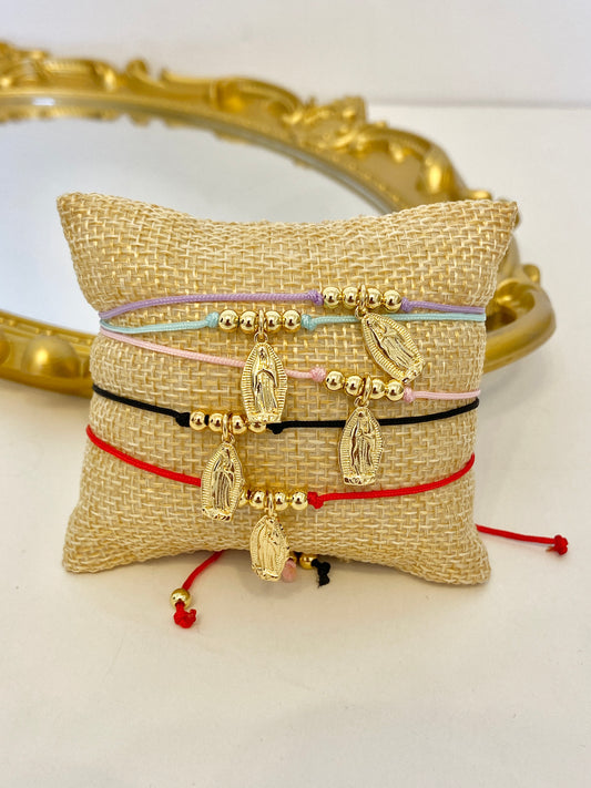 Virgen de Guadalupe string bracelet