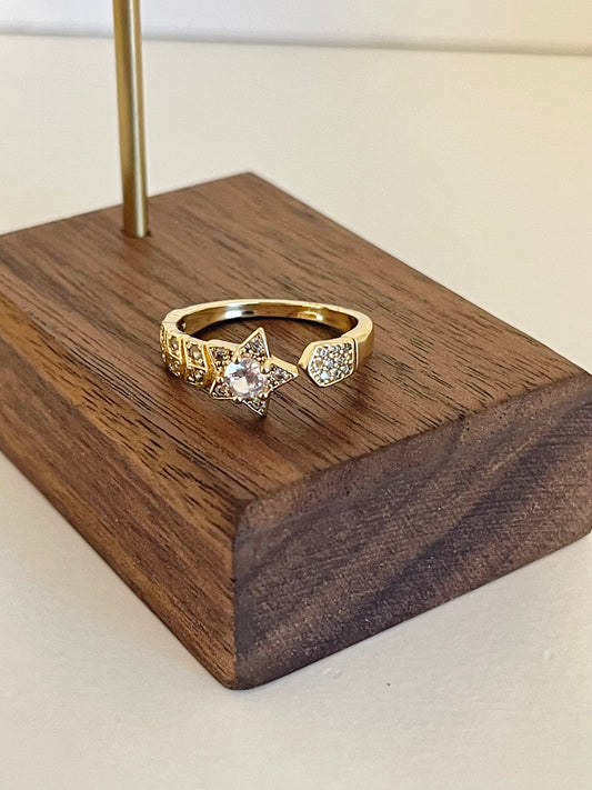 White star adjustable ring