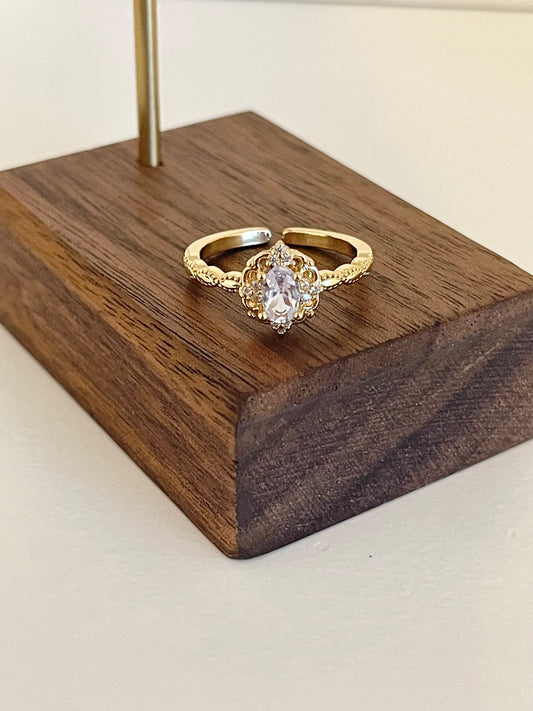 White elegant ring