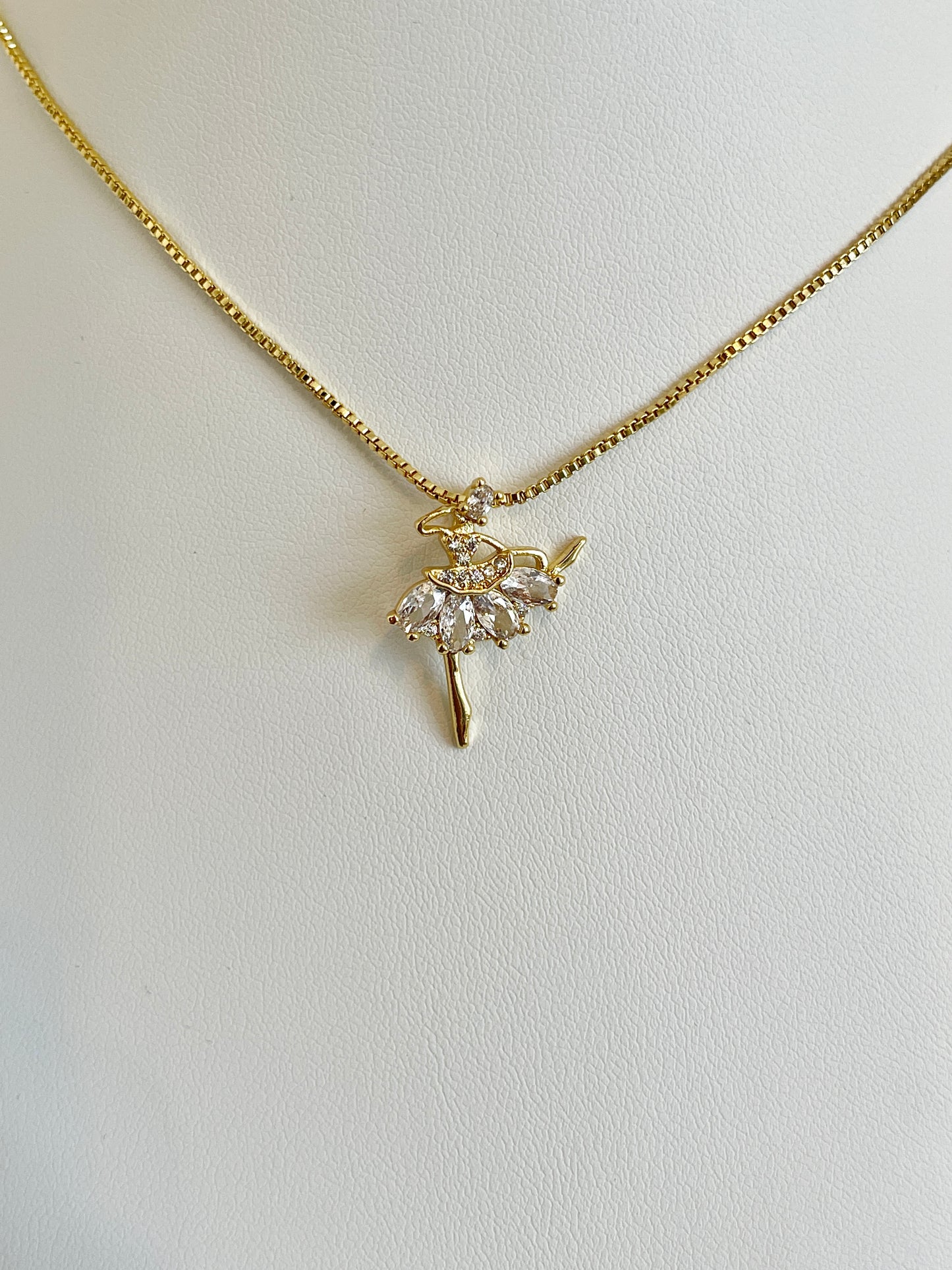White ballerina necklace