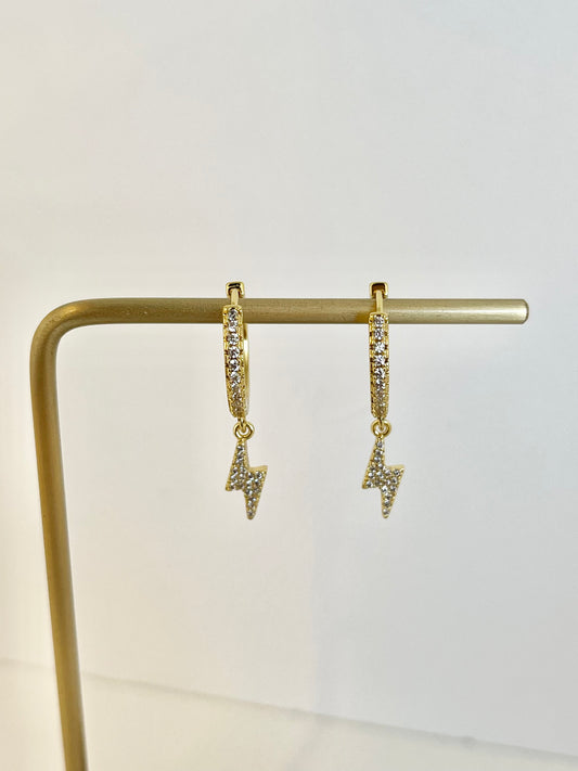 Lightning Hoops Earrings Charm