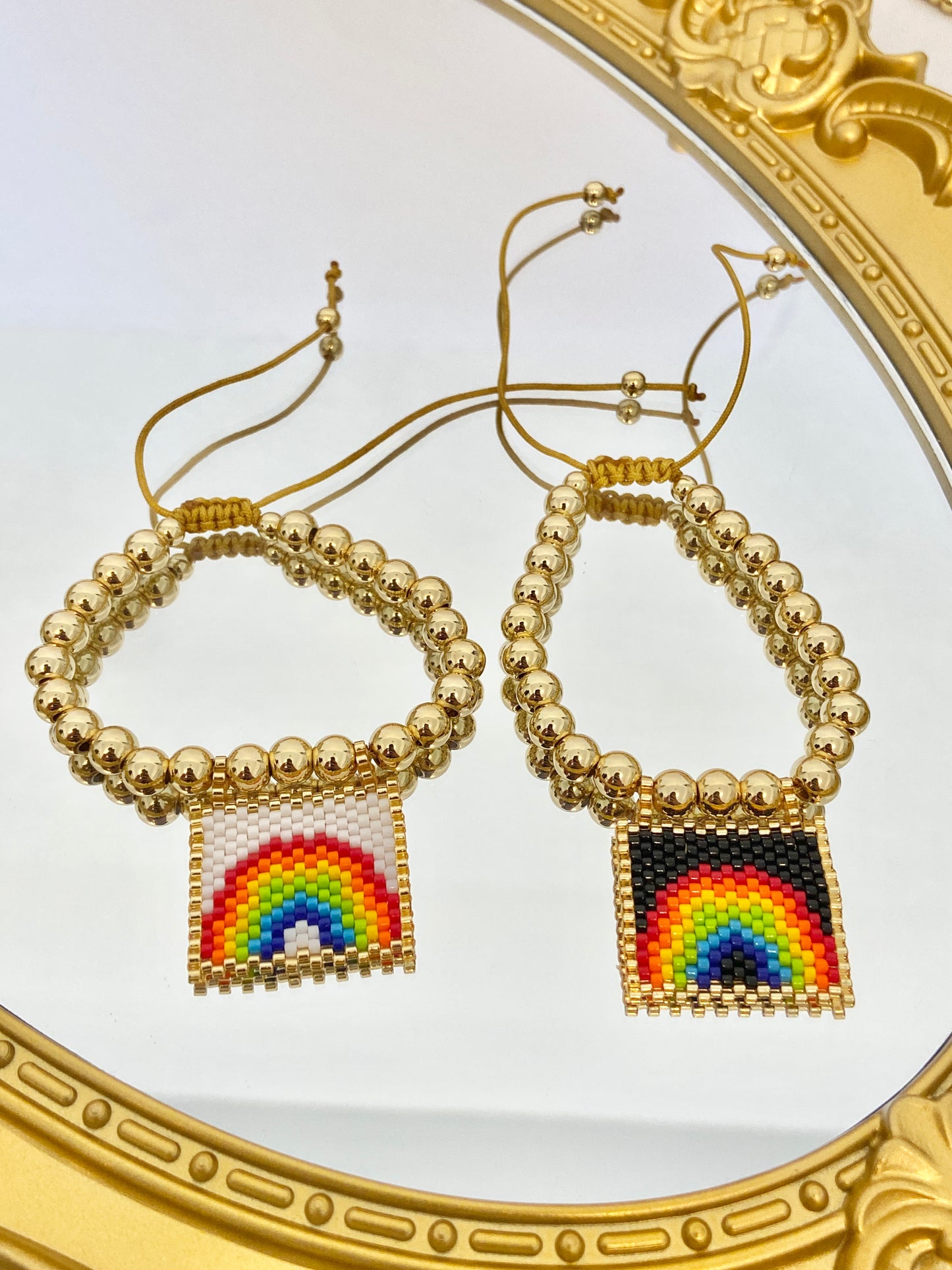 Rainbow bead bracelet
