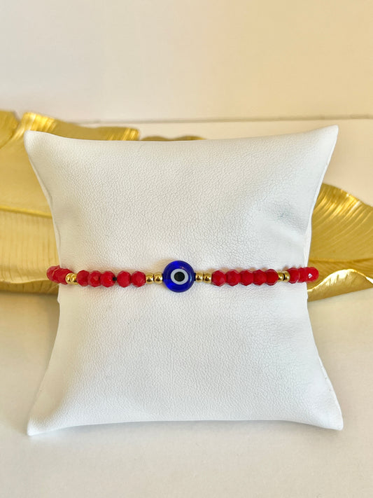 Crystals evil eye bracelet