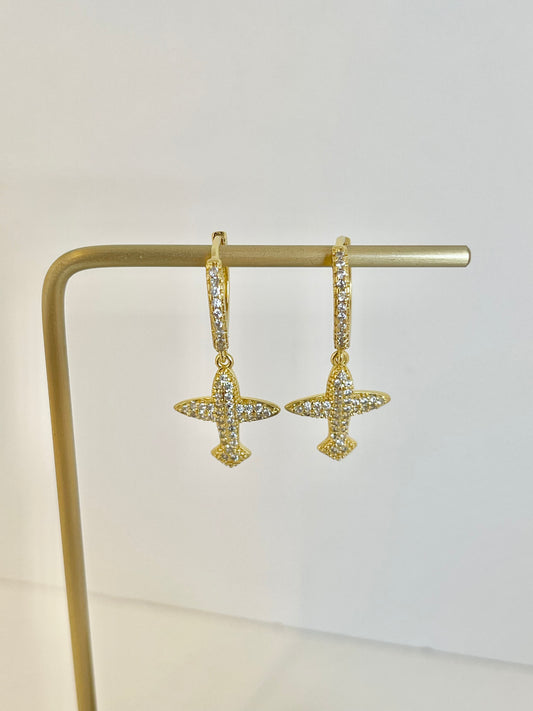 Air plane earrings