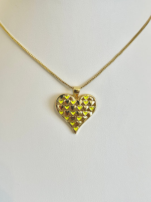 Neon heart necklace