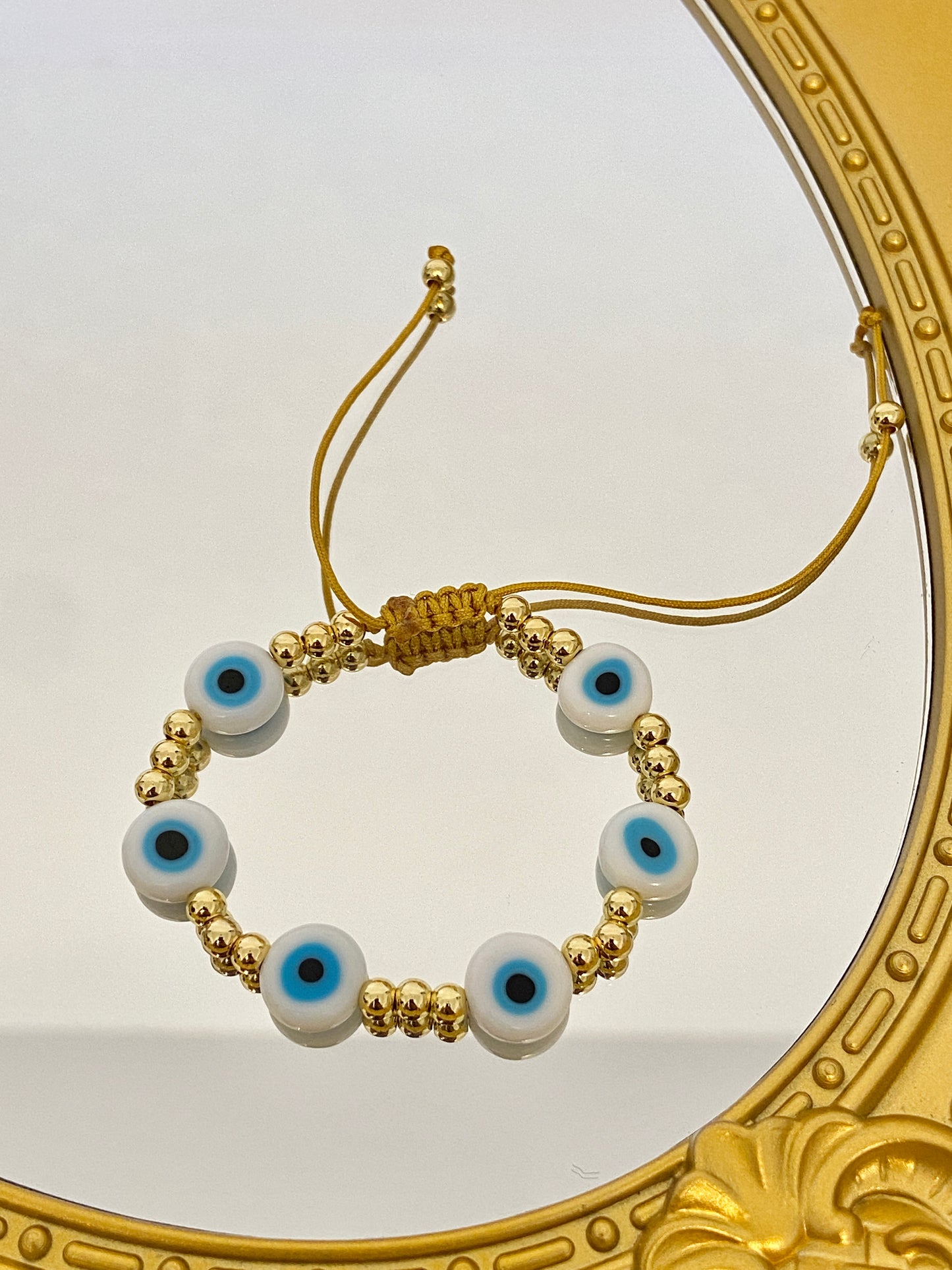 Multiple evil eye bead bracelet