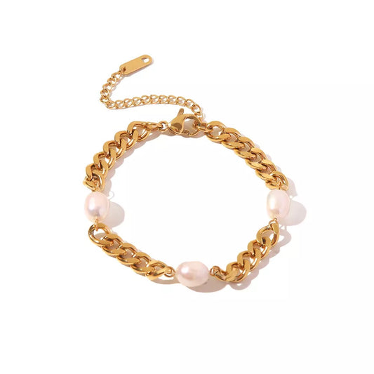 Chunky fresh water pearl bracelet