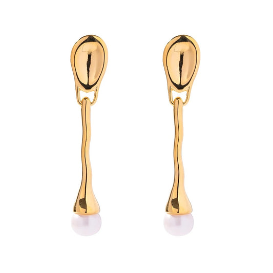 Natural Pearl bar drop earring