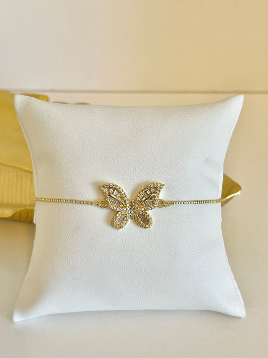 Butterfly adjustable bracelet