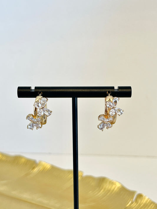 Butterfly hoop earrings