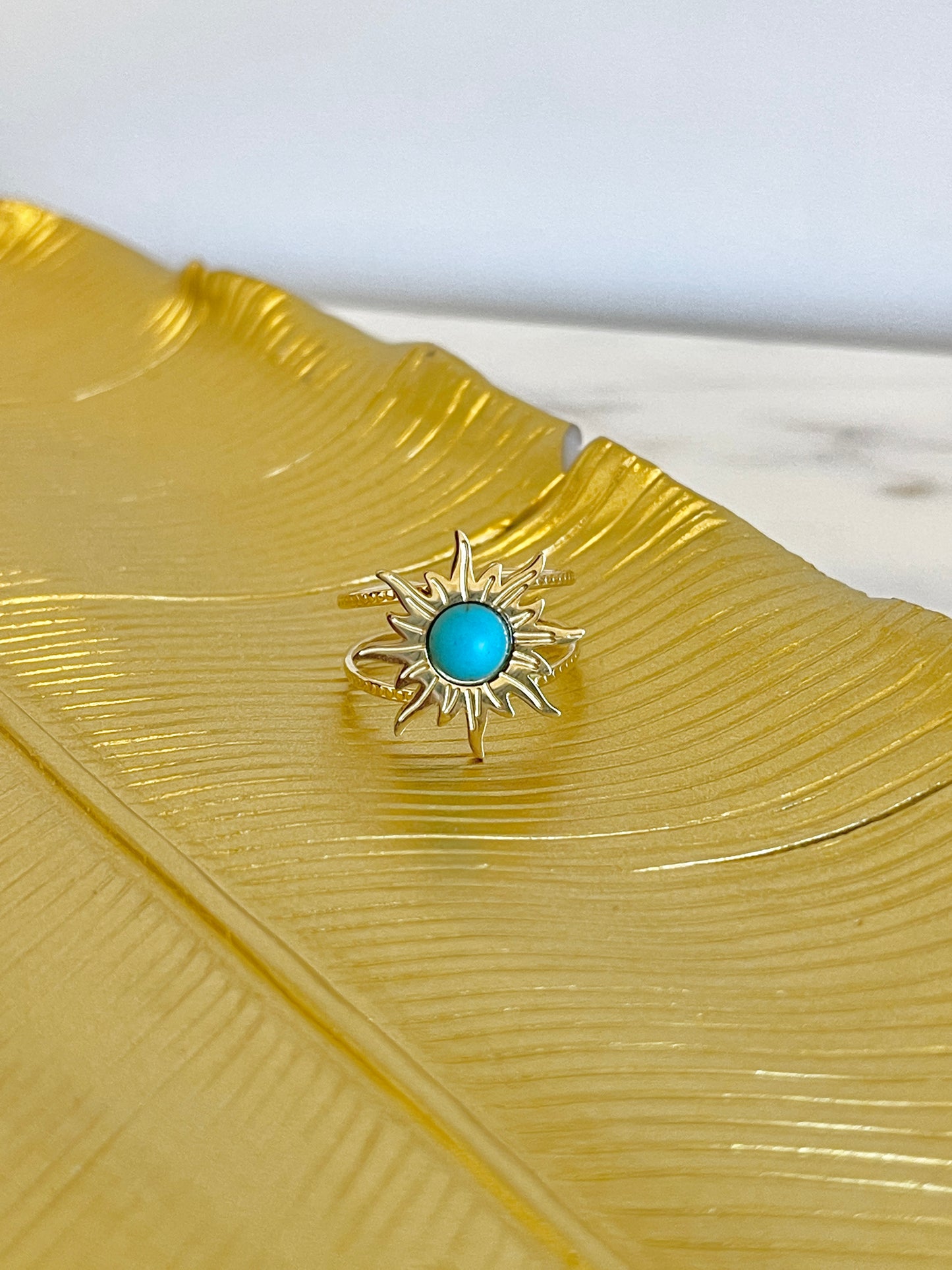 Turquoise adjustable ring