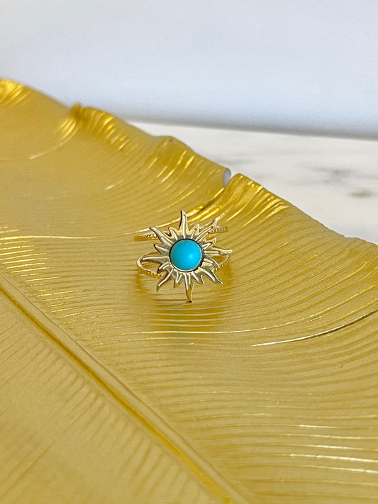 Turquoise adjustable ring