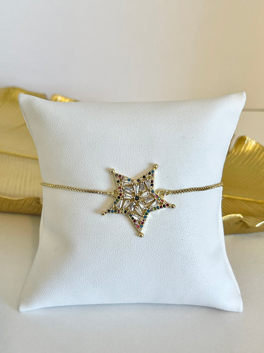 Multicolor star bracelet