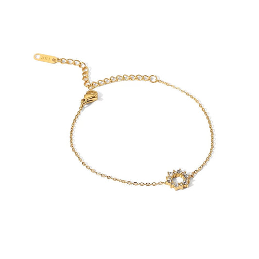Round zirconia cubic bracelet