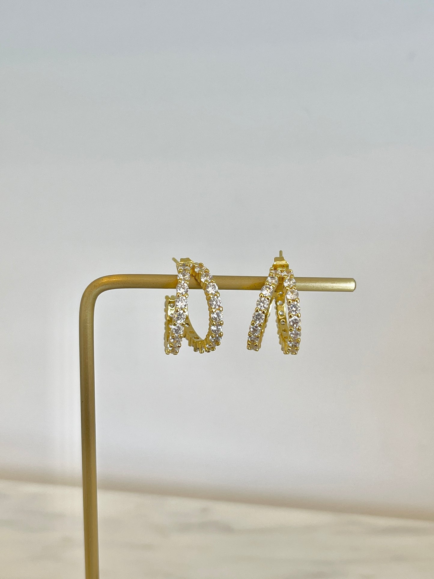 Zircon cubic stud earrings