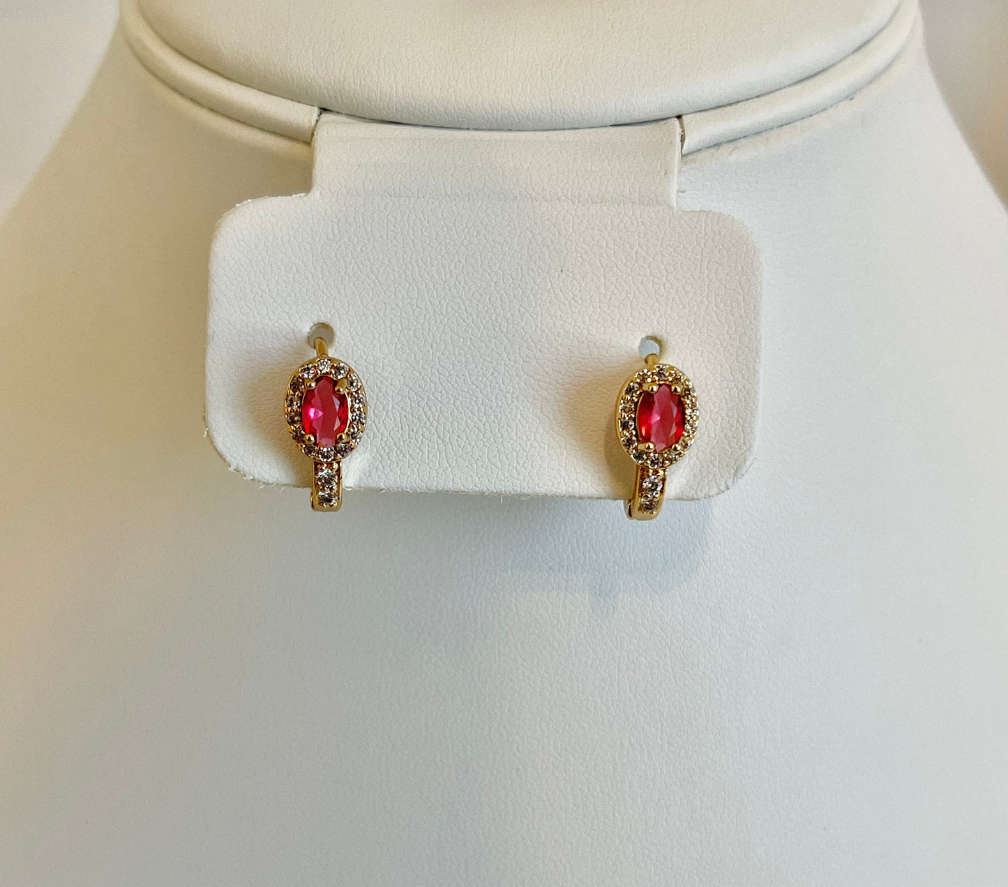 Red Bottom Huggie Earrings