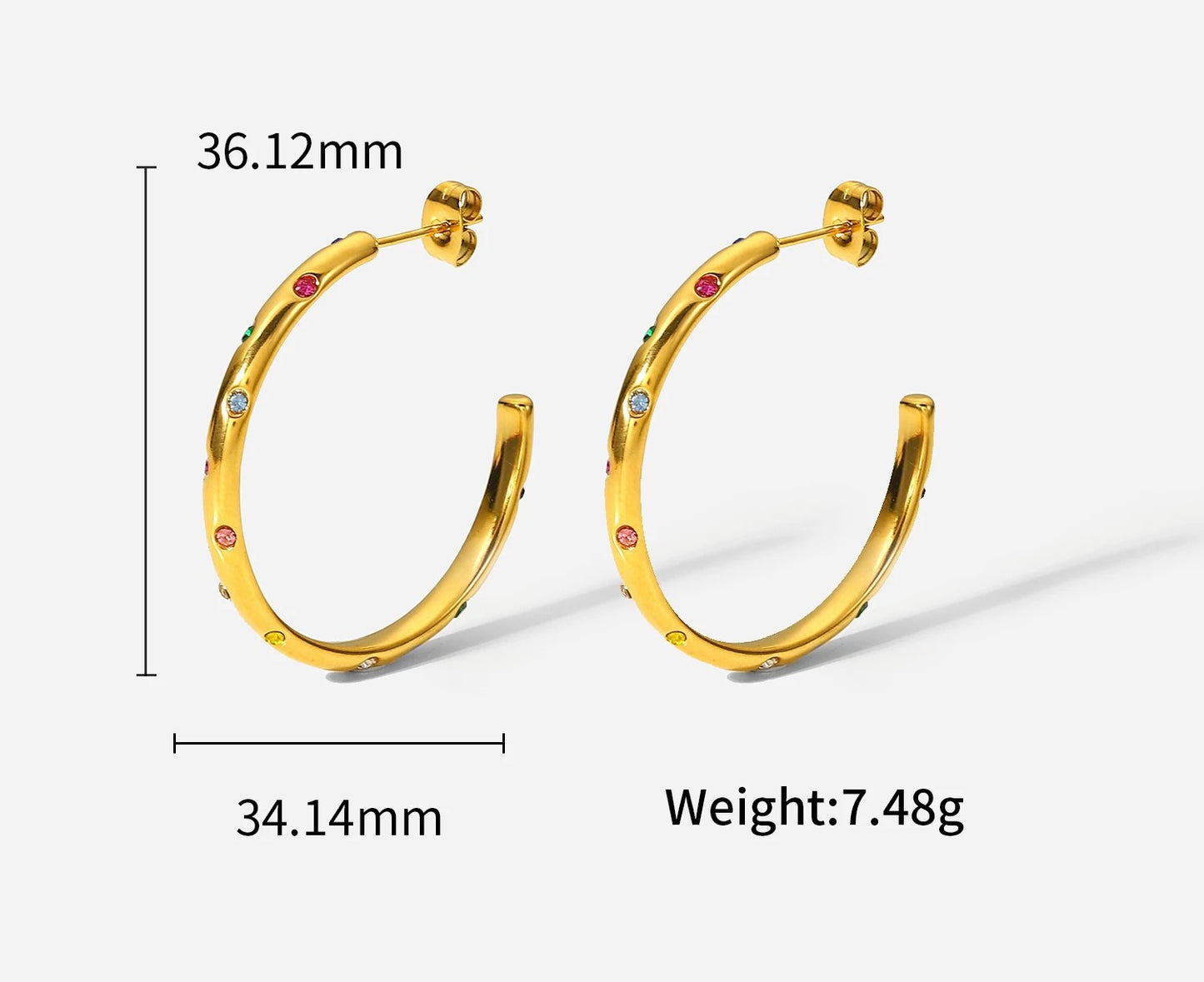 Large hoop earrings