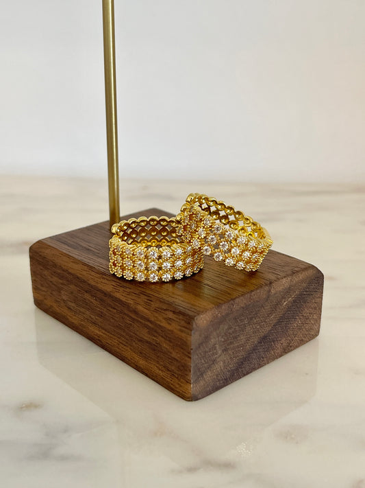Cubic Zirconia Hoops earrings