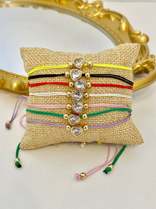 Heart zirconia bracelet