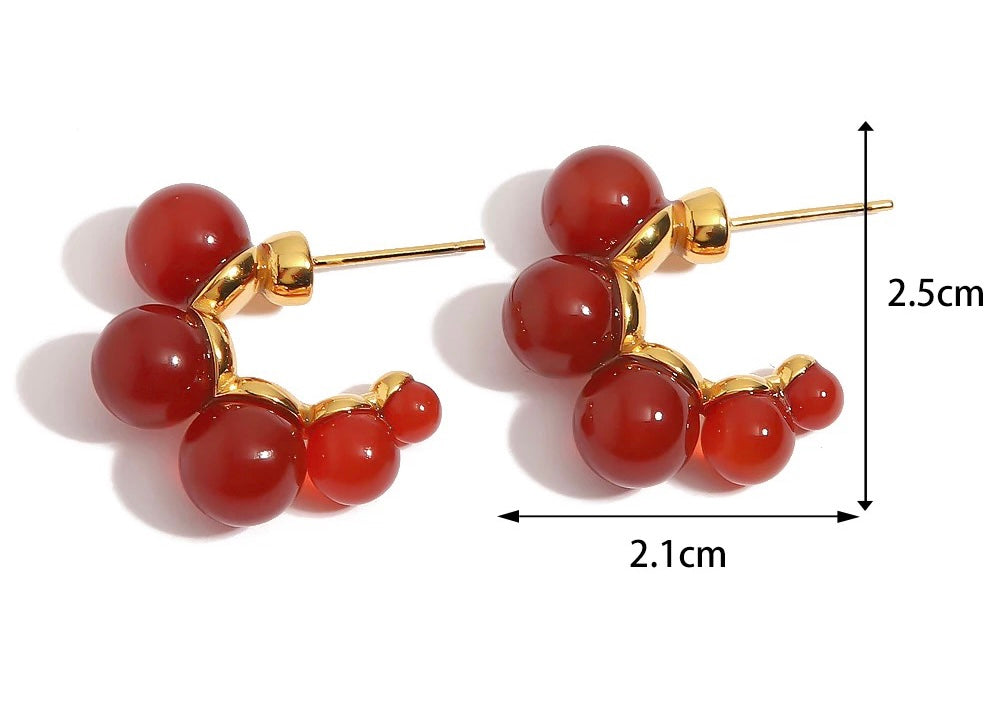 Elegant stud earrings / Natural stones