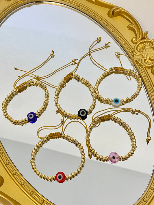 Evil eye beads bracelet