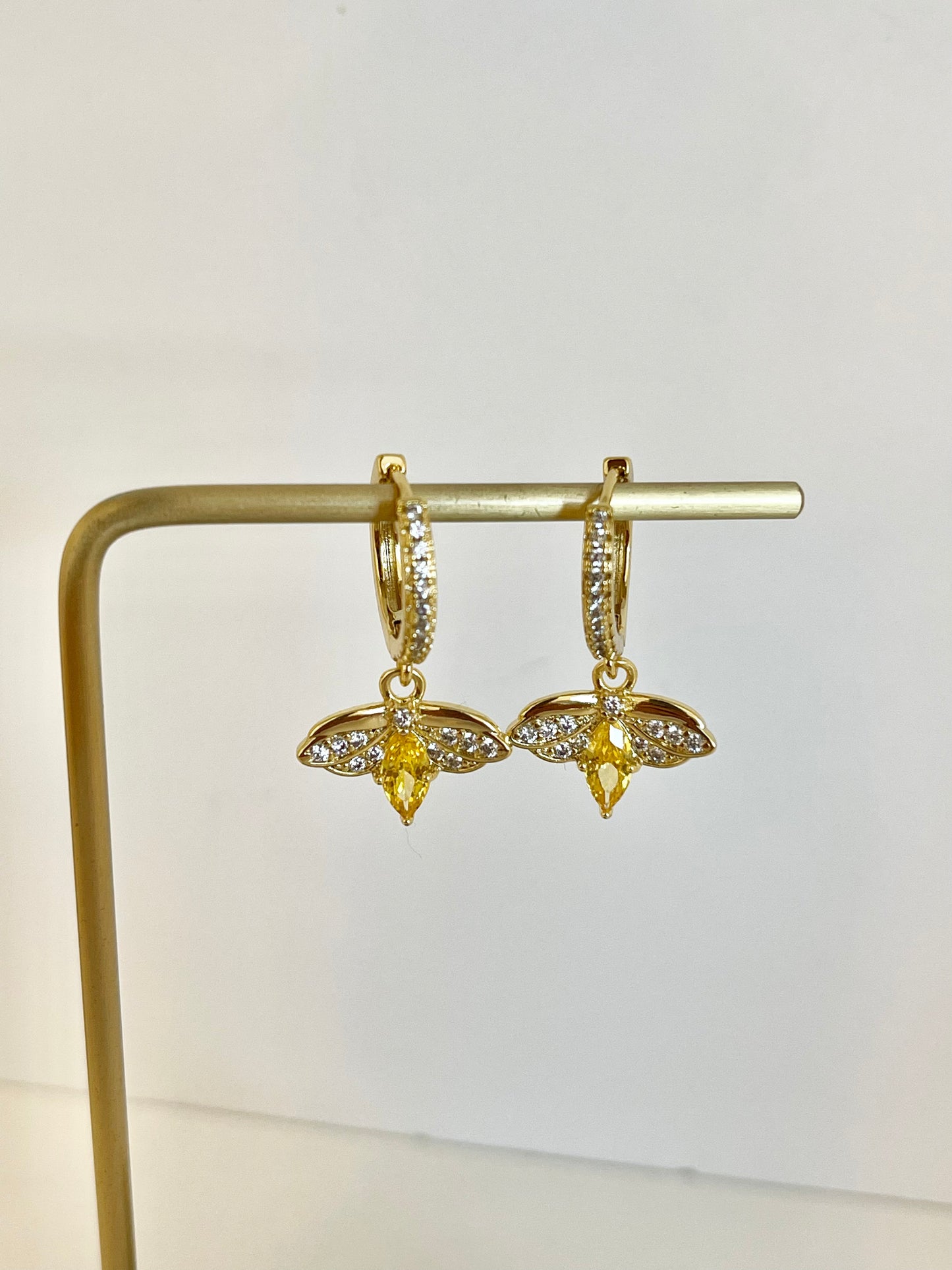 Bee Hoops Earrings Charm