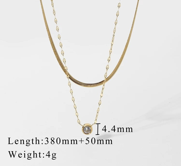 Snake double layered necklaces