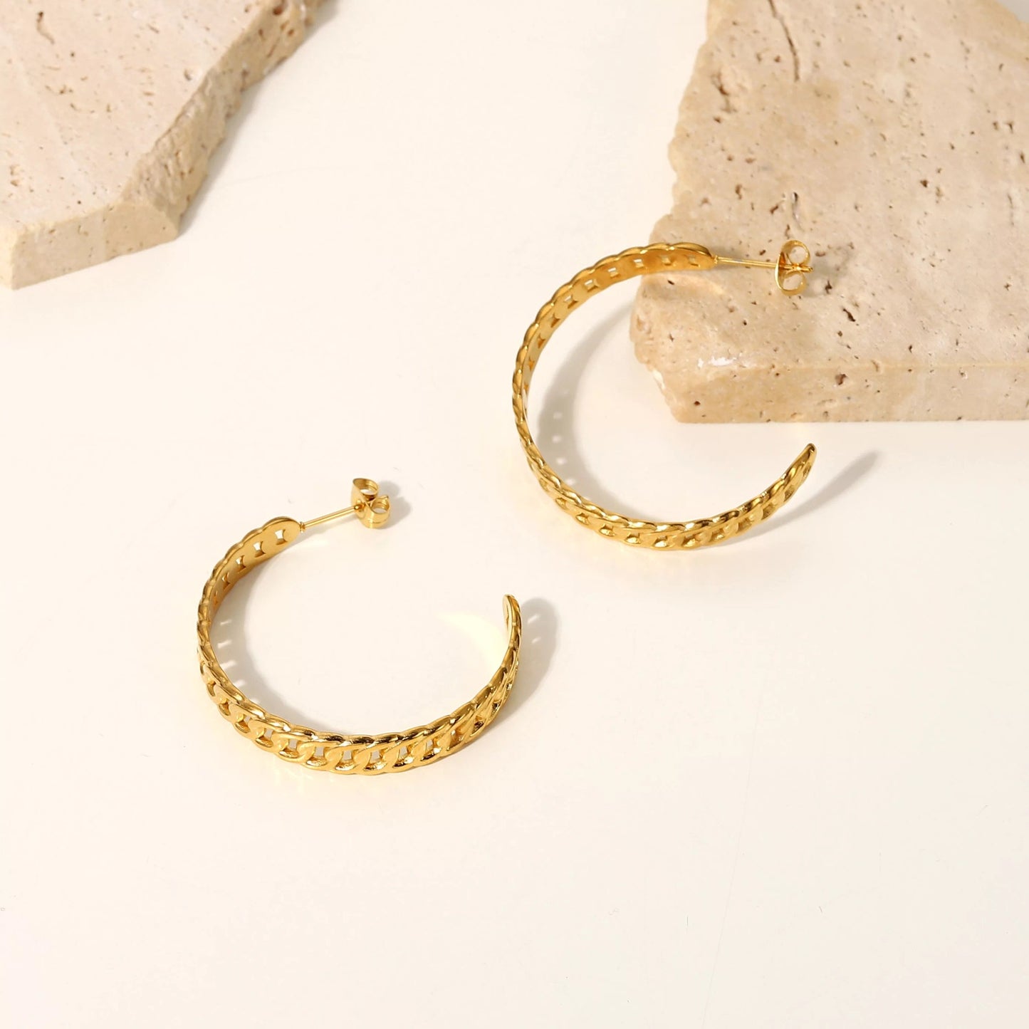 35 mm Large hoop earrings
