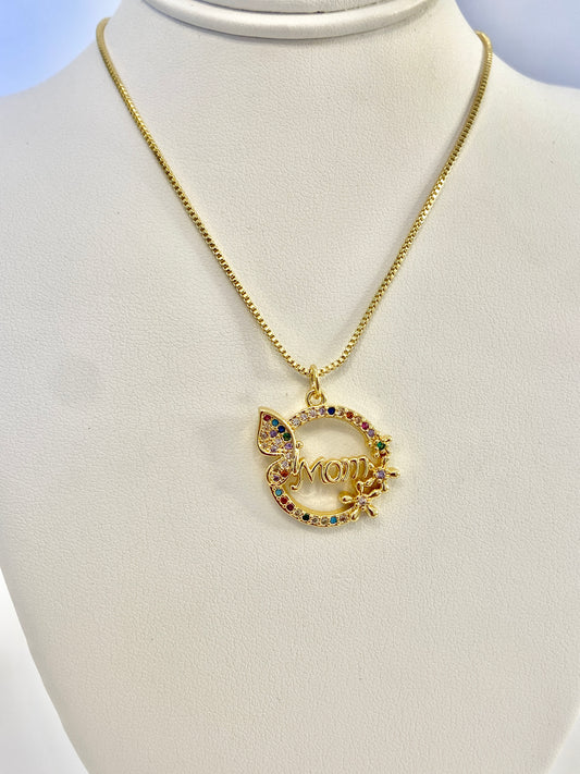 Mom butterfly necklace