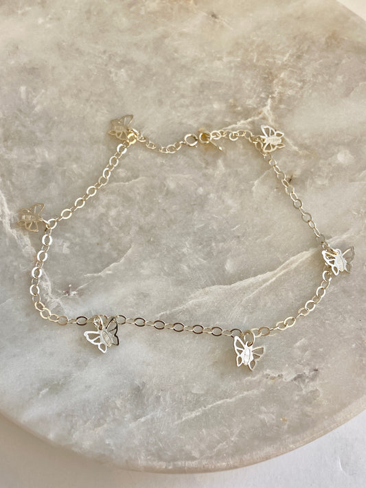 Butterfly anklet