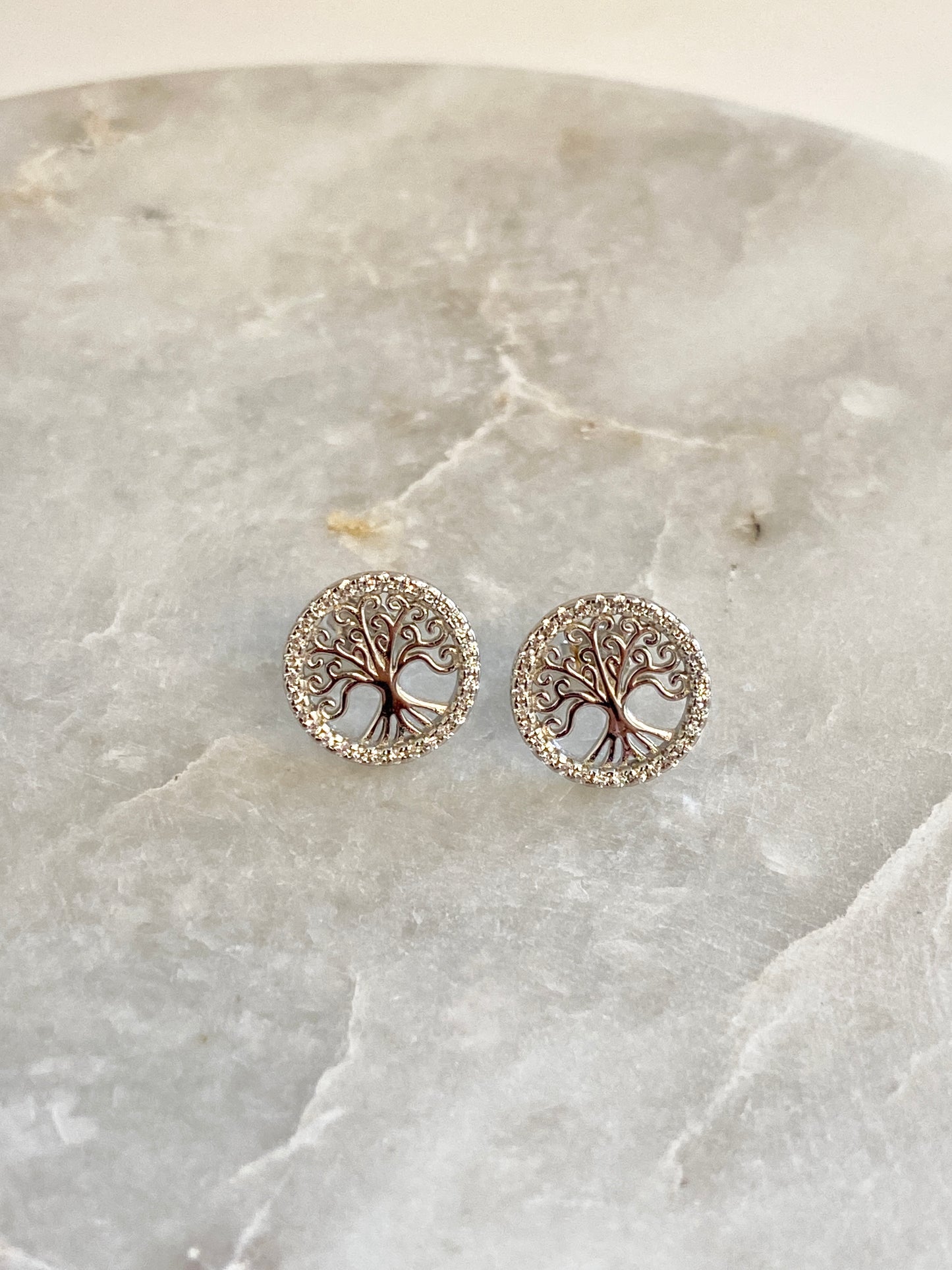 Tree of life stud earrings