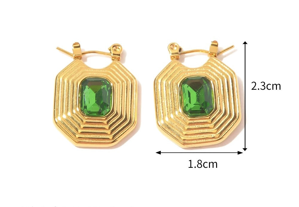 Geometric elegant hoop earrings