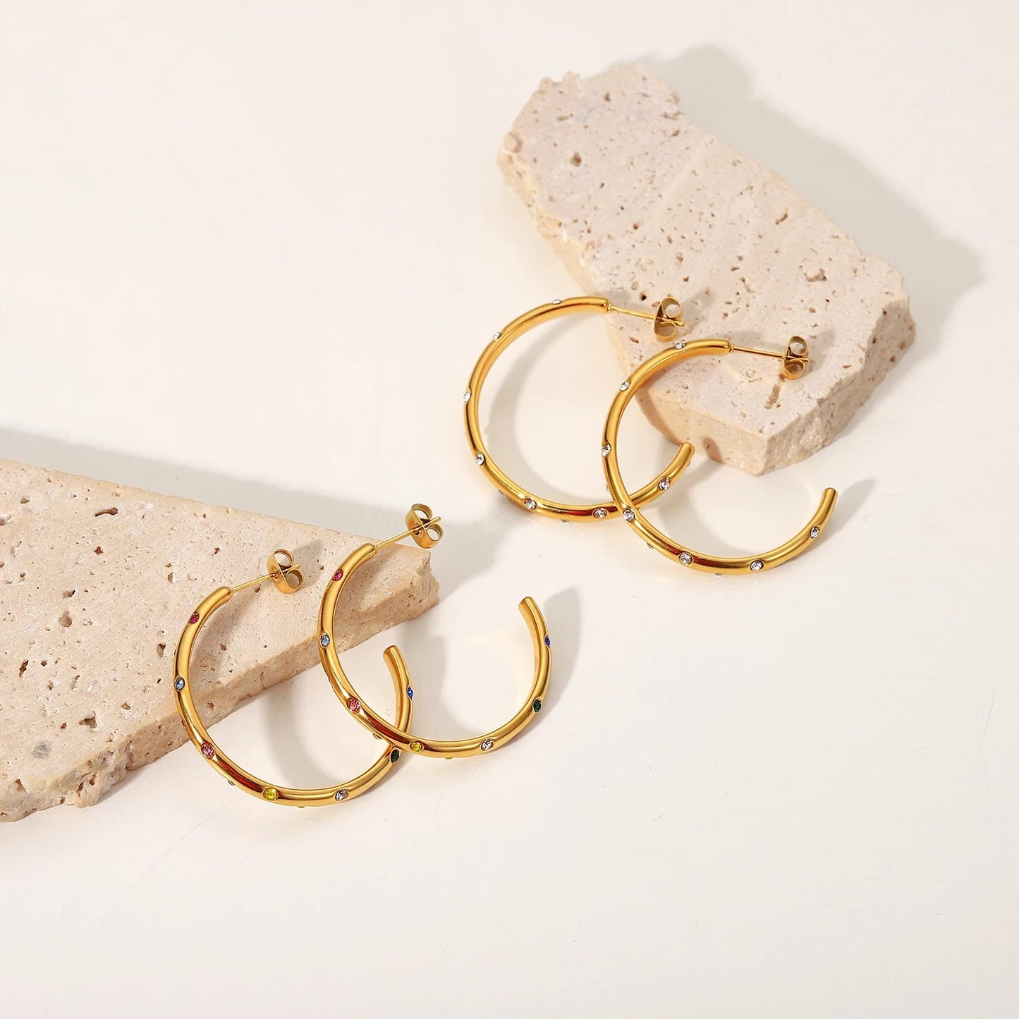 Large hoop earrings