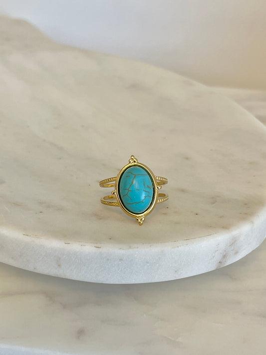 Turquoise adjustable ring