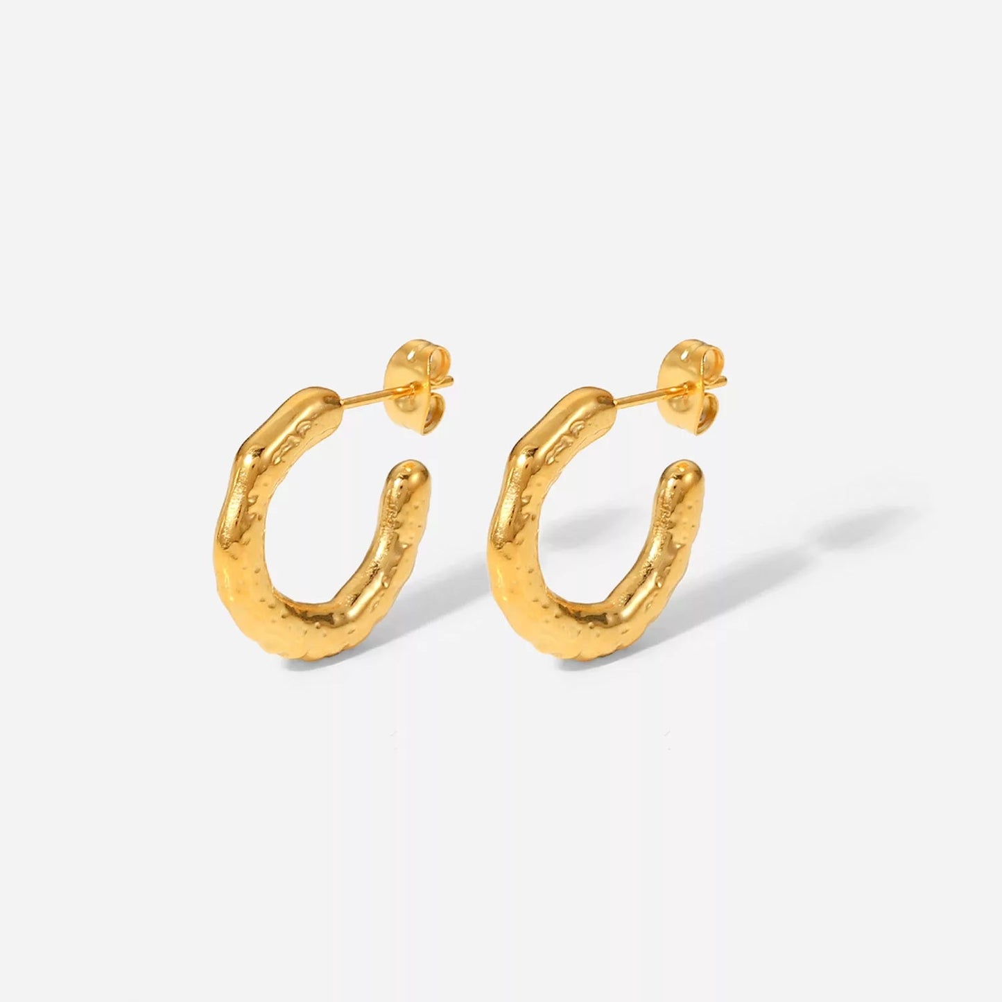 Elegant stud hoop earrings