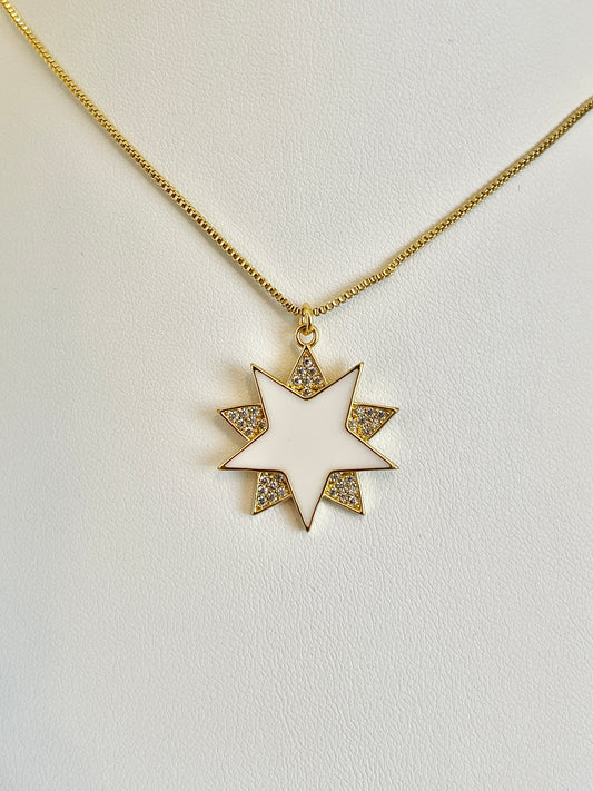 White star necklace