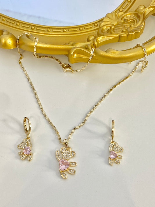 Pink bear set